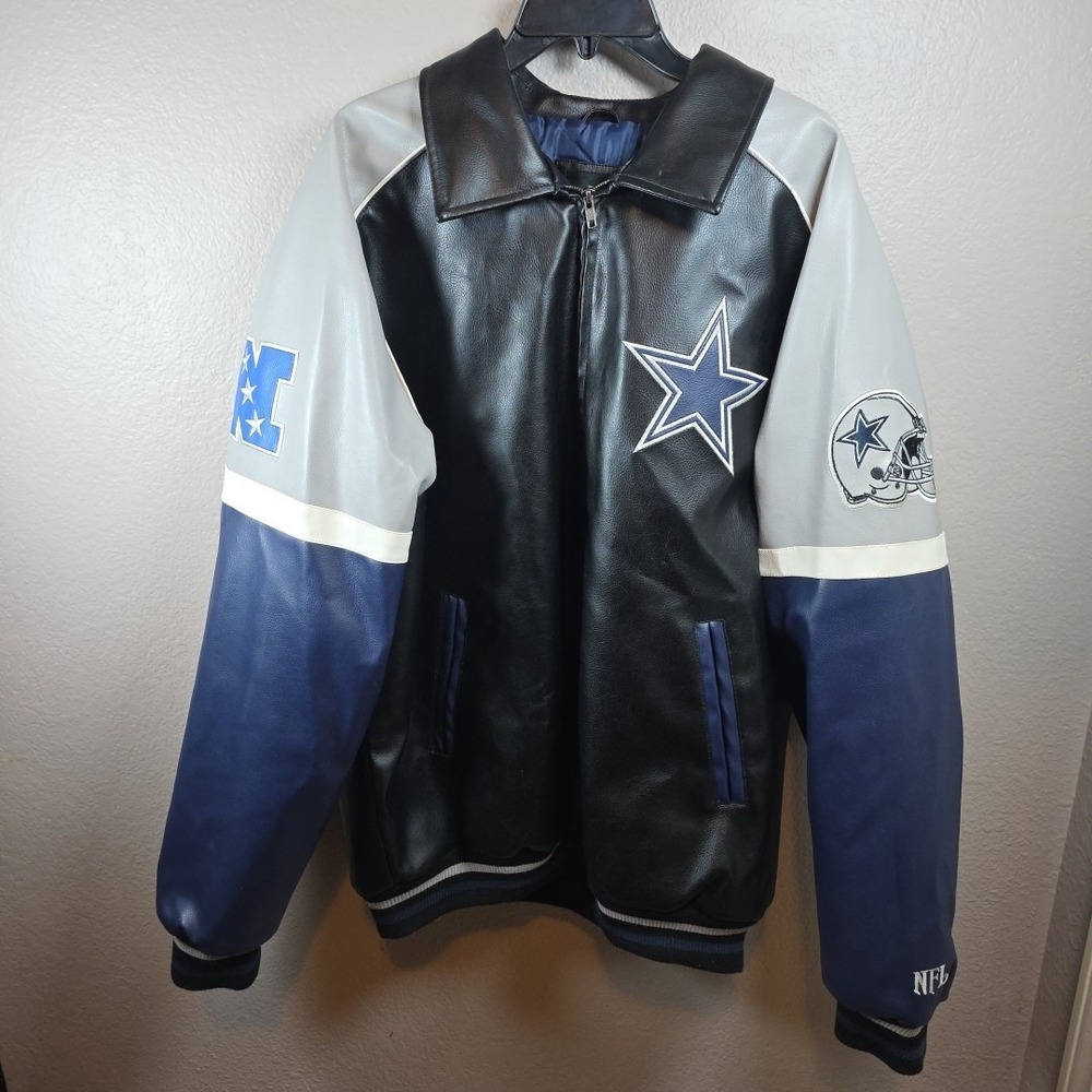 NFL Dallas Cowboys Suede And Leather Jacket Size XL